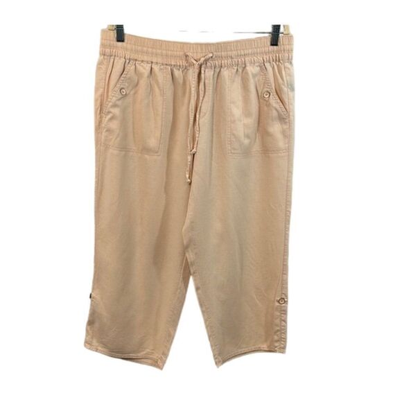 Linen Blend Pants Size 14 intro. Love The Fit Peach Color - Picture 1 of 12